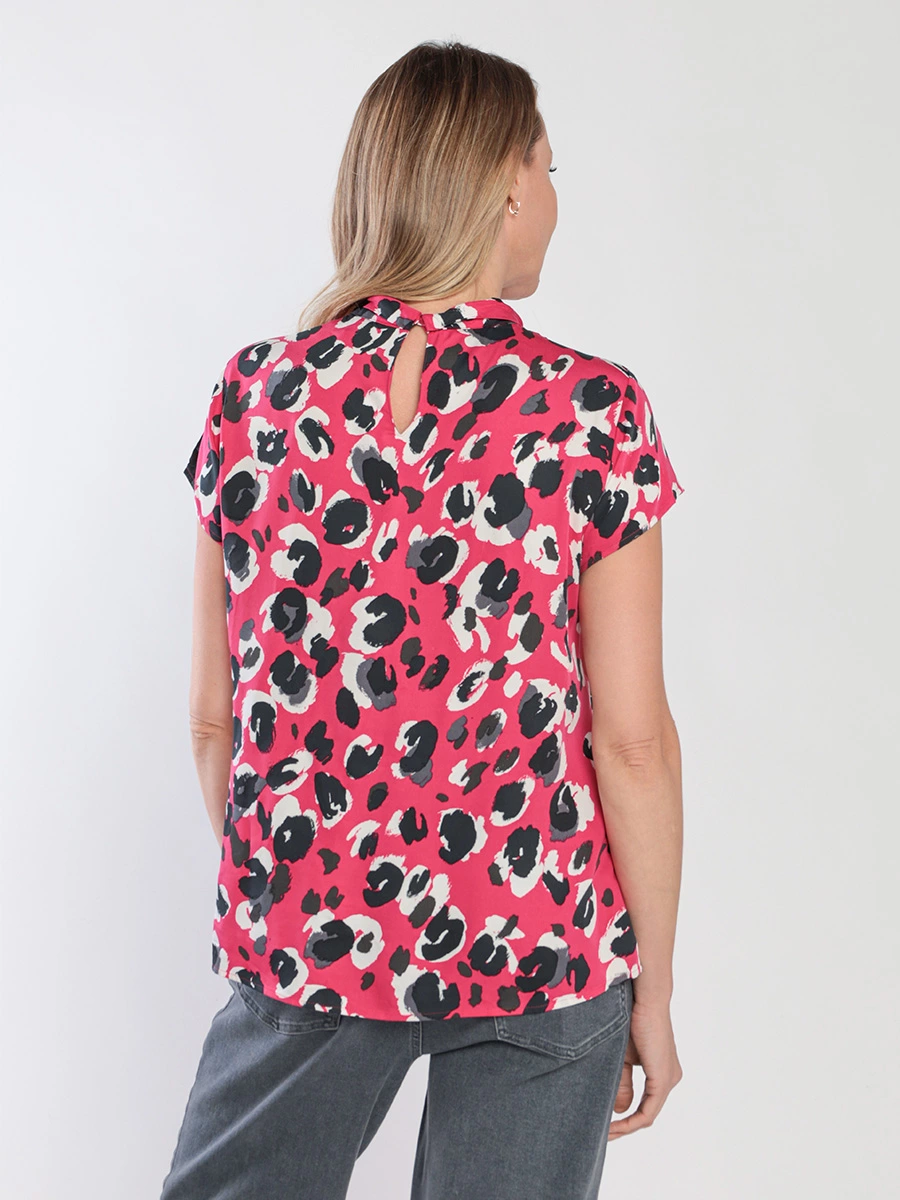 Блуза с абстрактным принтом из вискозы ECOVERO